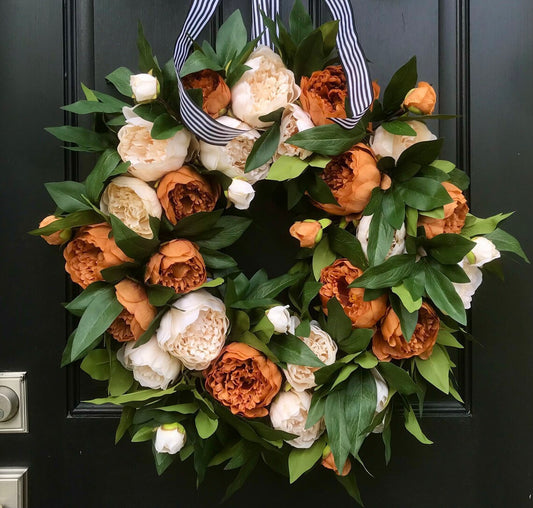 Artificial Rhododendron Christmas Door Wreath