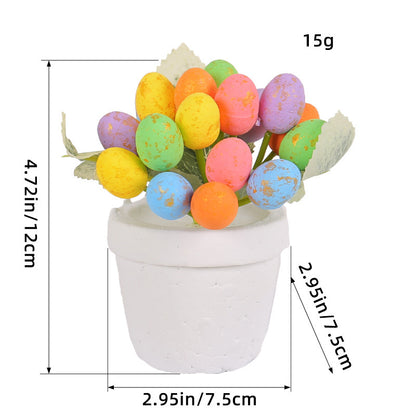 4 PCS Easter Egg Potted Plant Decoration