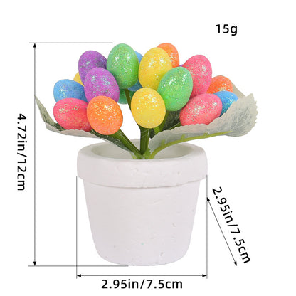 4 PCS Easter Egg Potted Plant Decoration