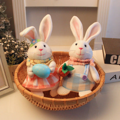 2 PCS Easter Decorations Lighted Plush Bunny