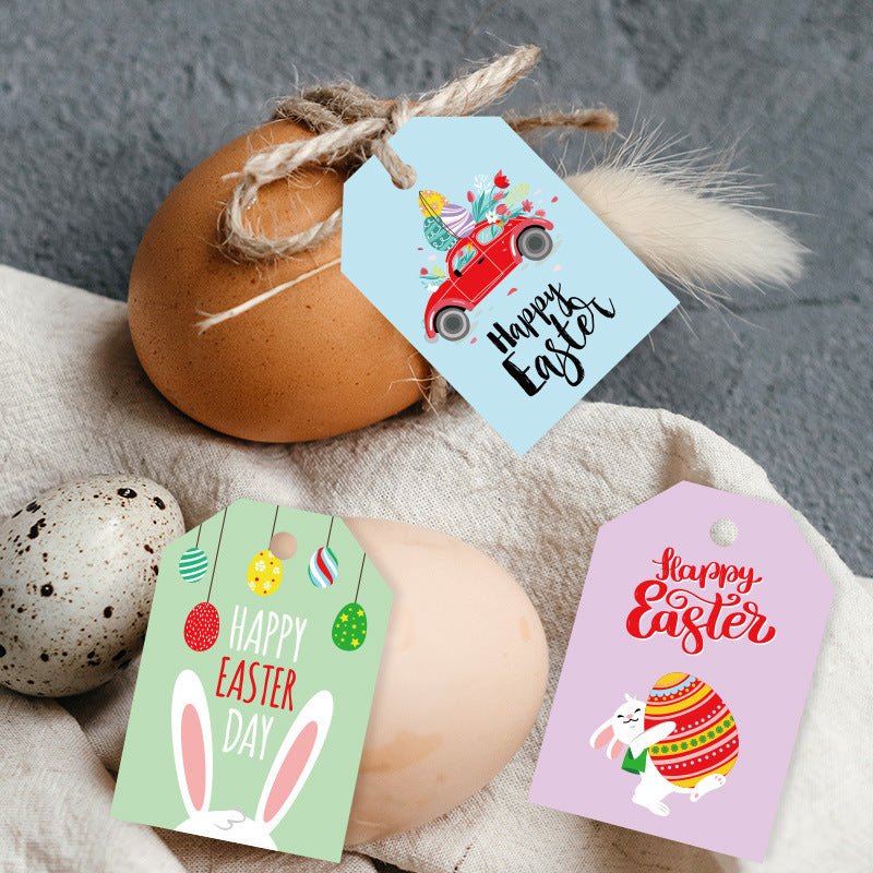 Easter Gift Wrap Tags with String