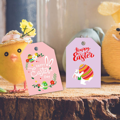 Easter Gift Wrap Tags with String