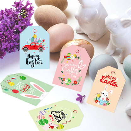 Easter Gift Wrap Tags with String