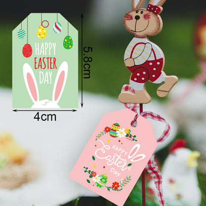 Easter Gift Wrap Tags with String