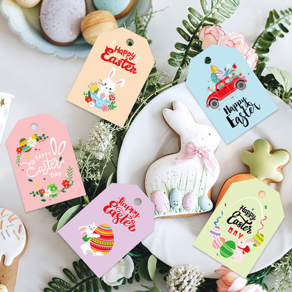 Easter Gift Wrap Tags with String